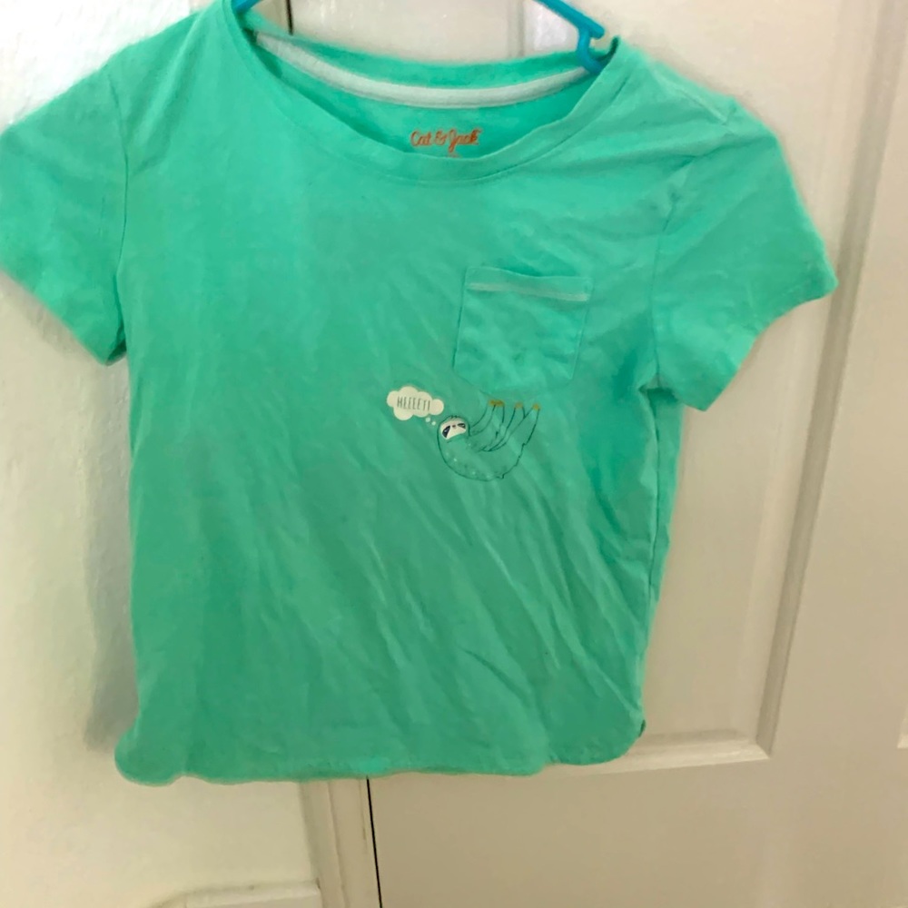 Teal T-shirt with koala on it